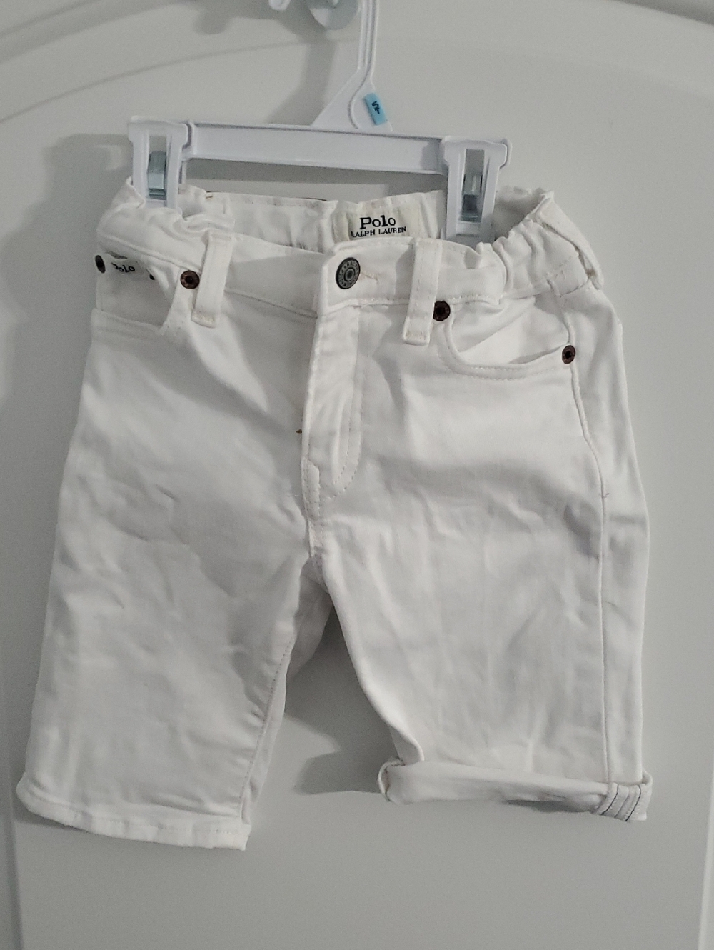 Boys Polo by Ralph Lauren White Kids Denim Shorts